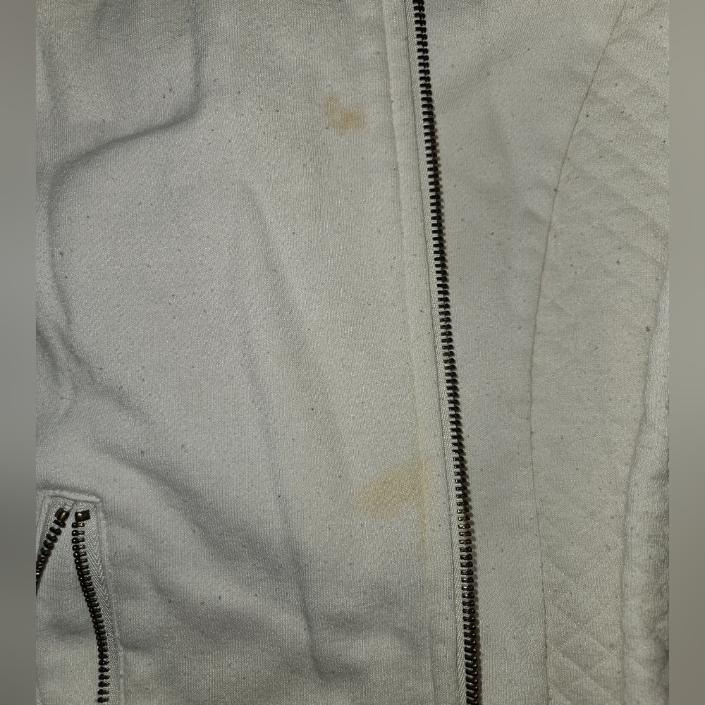 Guess Zip up Hoodie Women's size M cream color